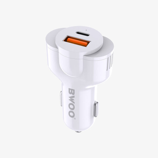 BWOO 30W 2 in 1 Fast Charging Small Car Charger
